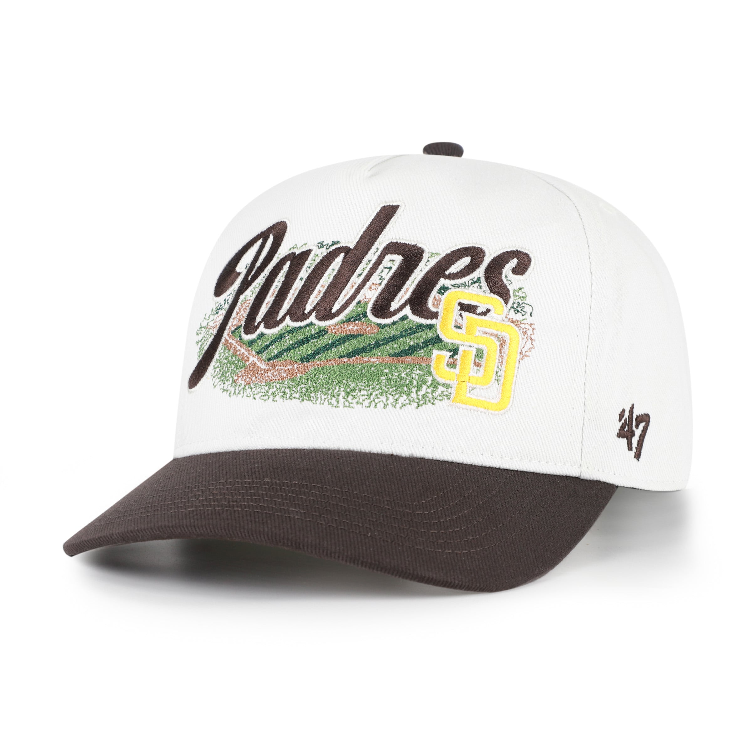 Men's '47 White/Brown San Diego Padres Enfield Hitch Adjustable Hat