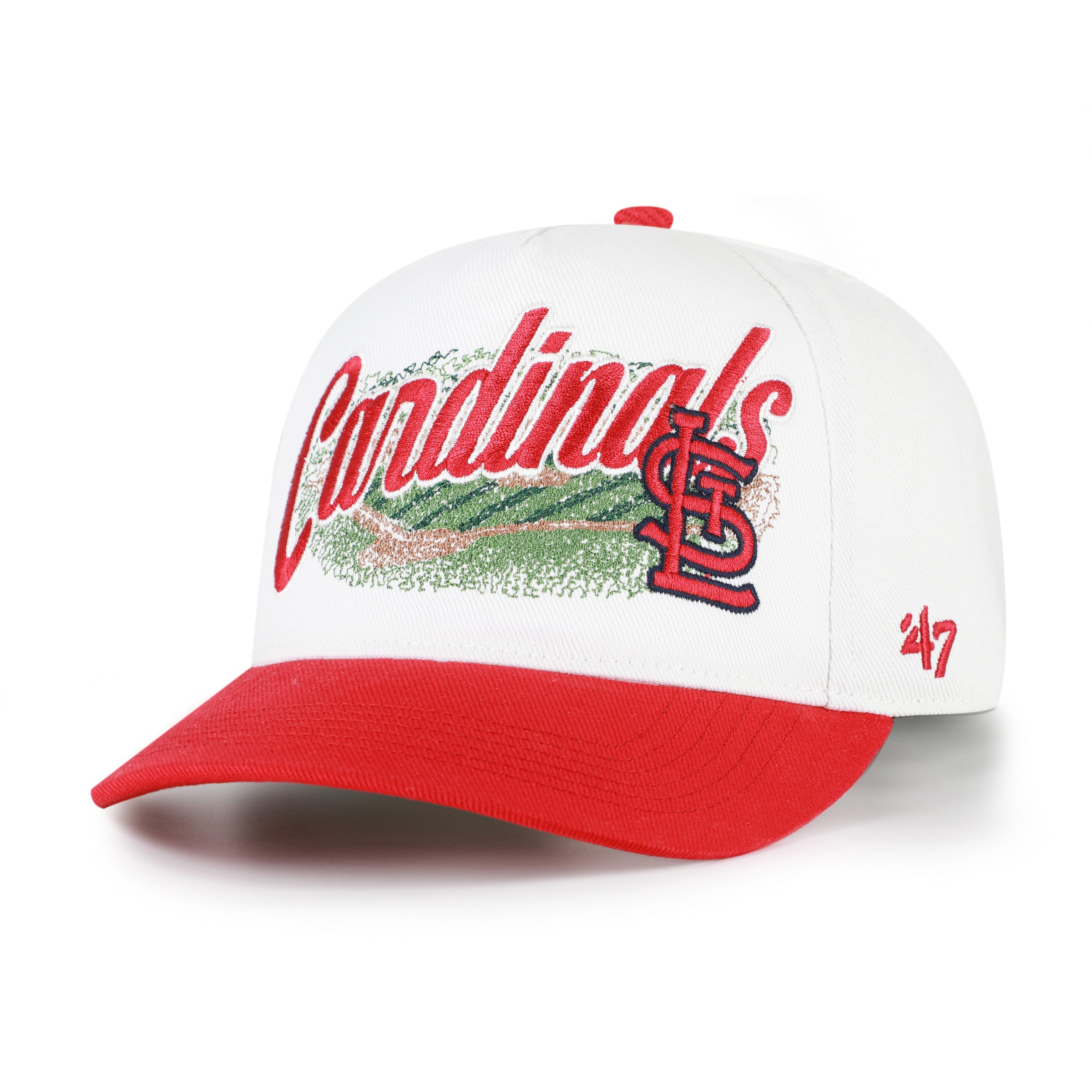 Men's '47 White/Red St. Louis Cardinals Enfield Hitch Adjustable Hat
