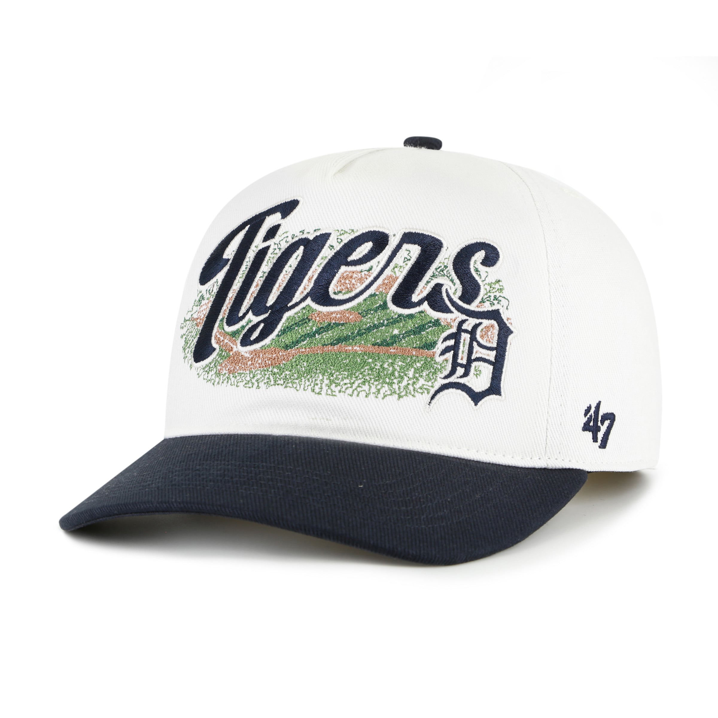 Men's '47 White/Navy Detroit Tigers Enfield Hitch Adjustable Hat