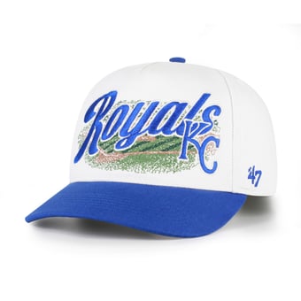 Men's '47 White/Royal Kansas City Royals Enfield Hitch Adjustable Hat