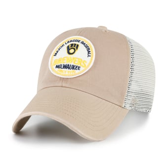 Men's '47  Khaki Milwaukee Brewers Clean Up Adjustable Hat