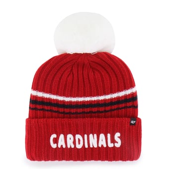 Women's '47 Red St. Louis Cardinals Fuzzy Script Cuffed Knit Hat with Pom