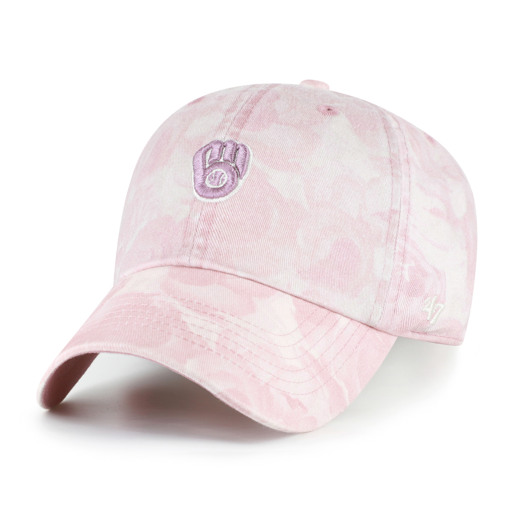 Women's '47 Pink Milwaukee Brewers Gardenia Clean Up Adjustable Hat