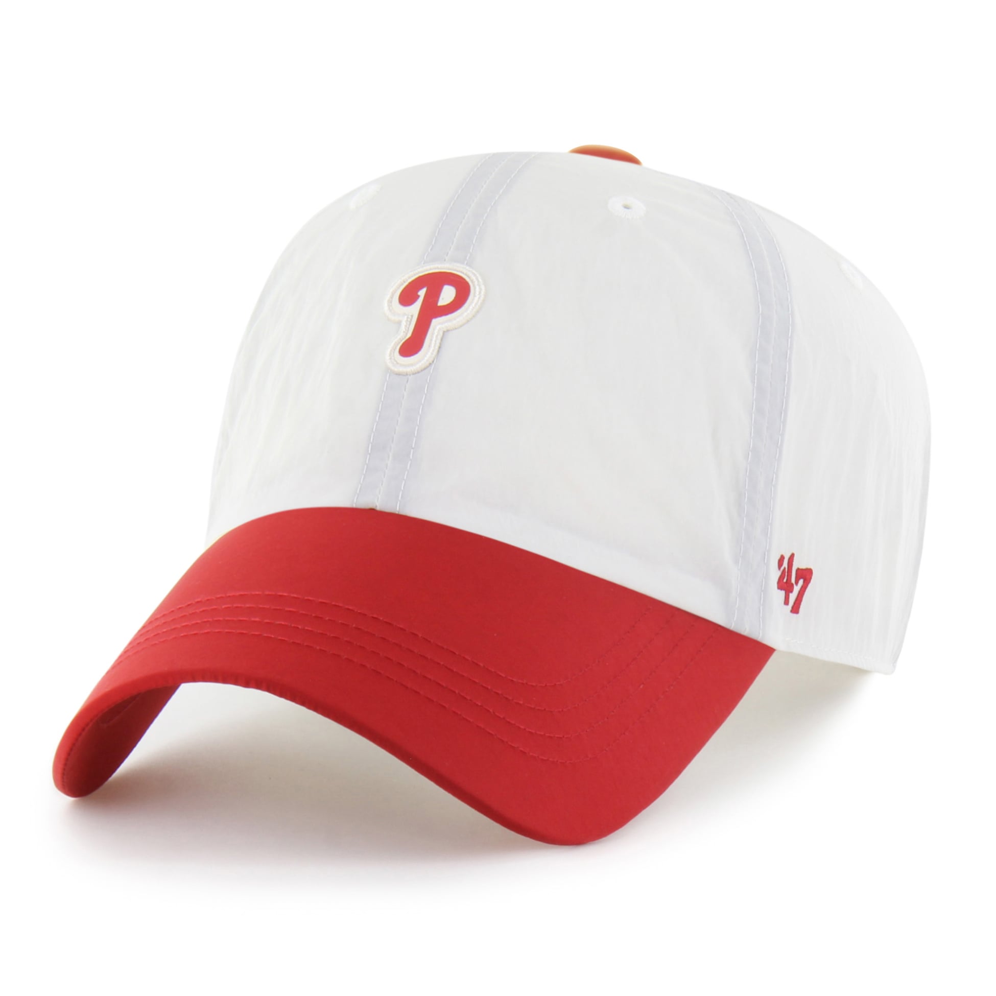 Men's '47 White/Red Philadelphia Phillies Modernia Clean Up Adjustable Hat