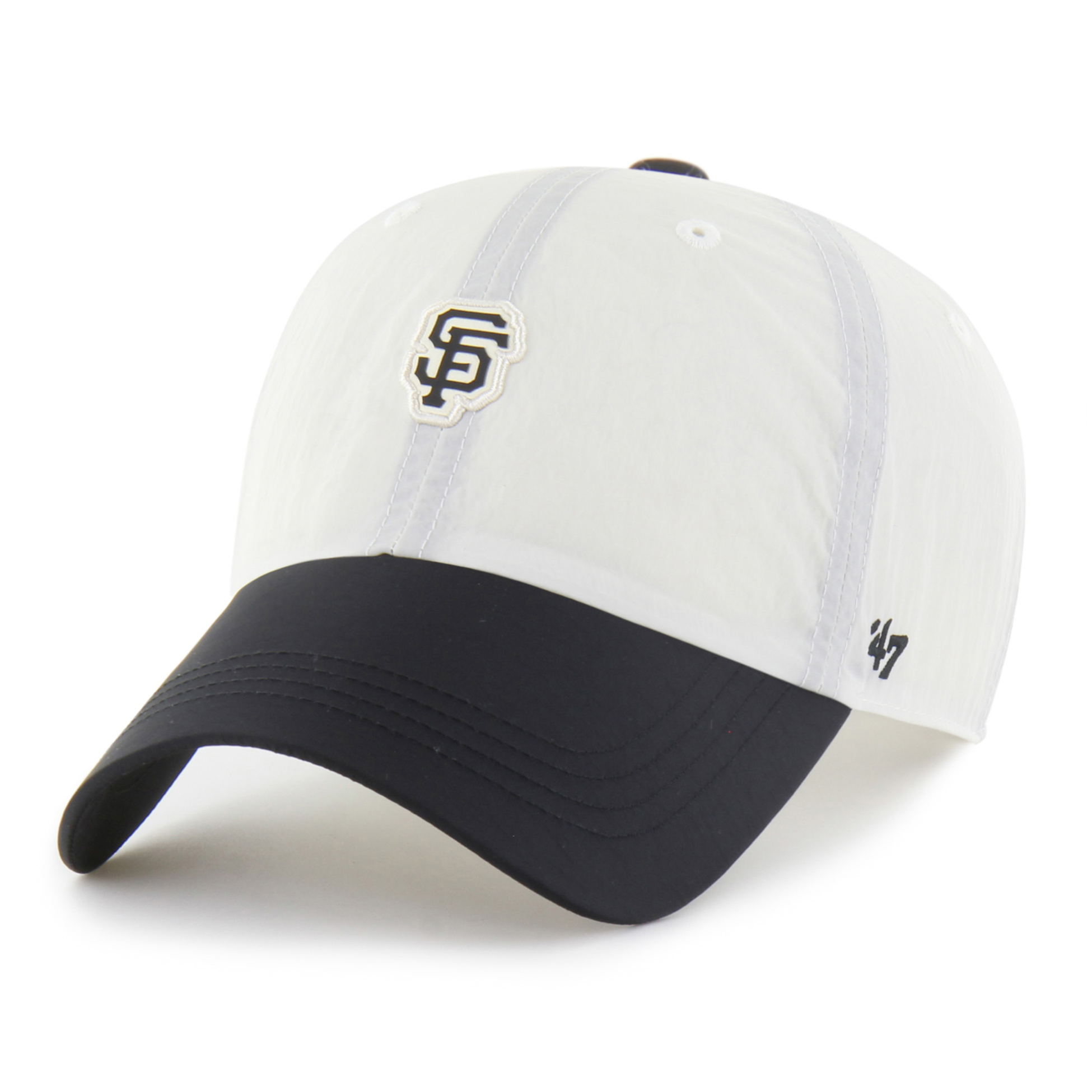 Unisex '47 White/Black San Francisco Giants Modernia Clean Up Adjustable Hat