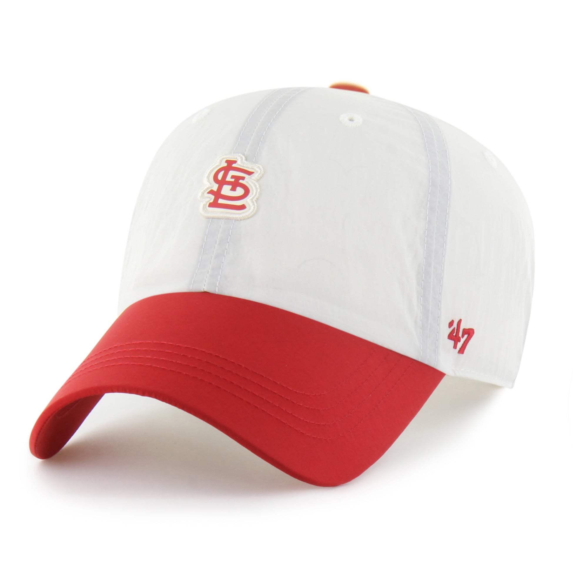 Men's '47 White/Red St. Louis Cardinals Modernia Clean Up Adjustable Hat