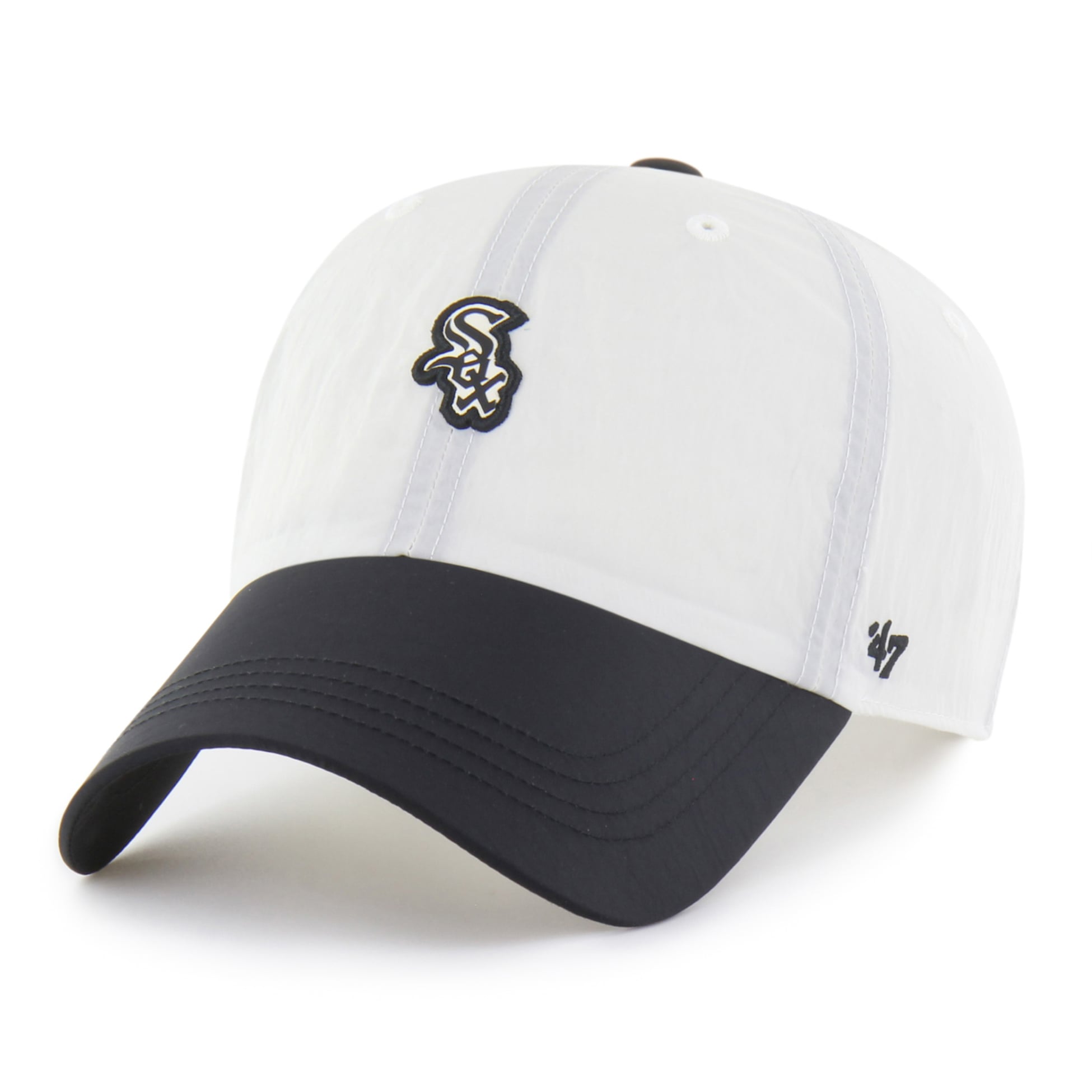 Men's '47 White/Black Chicago White Sox Modernia Clean Up Adjustable Hat