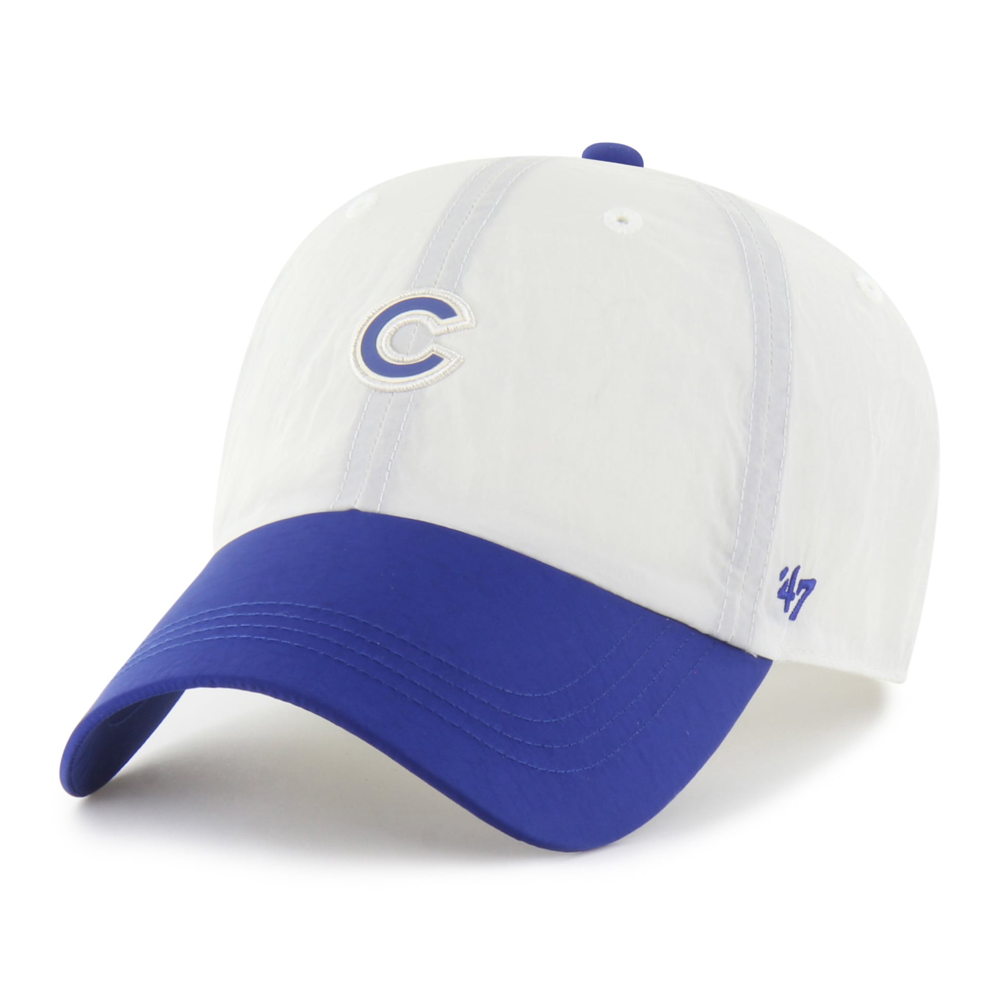 Men's '47 White/Royal Chicago Cubs Modernia Clean Up Adjustable Hat