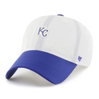 Men's '47 White/Blue Kansas City Royals Modernia Clean Up Adjustable Hat