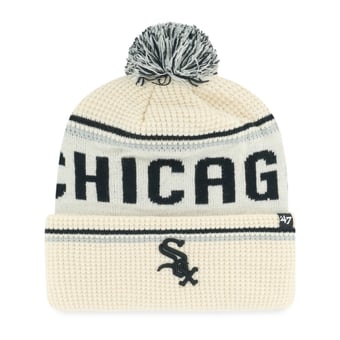 Men's '47 Natural Chicago White Sox Quattrle Cuffed Knit Hat with Pom