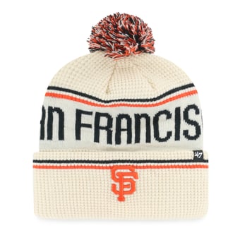 Men's '47 Natural San Francisco Giants Quattrle Cuffed Knit Hat with Pom