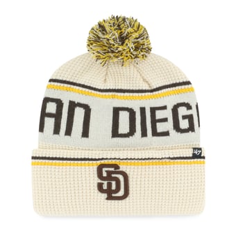 Men's '47 Natural San Diego Padres Quattrle Cuffed Knit Hat with Pom