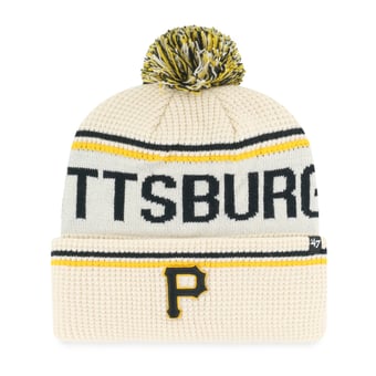 Men's '47 Natural Pittsburgh Pirates Quattrle Cuffed Knit Hat with Pom