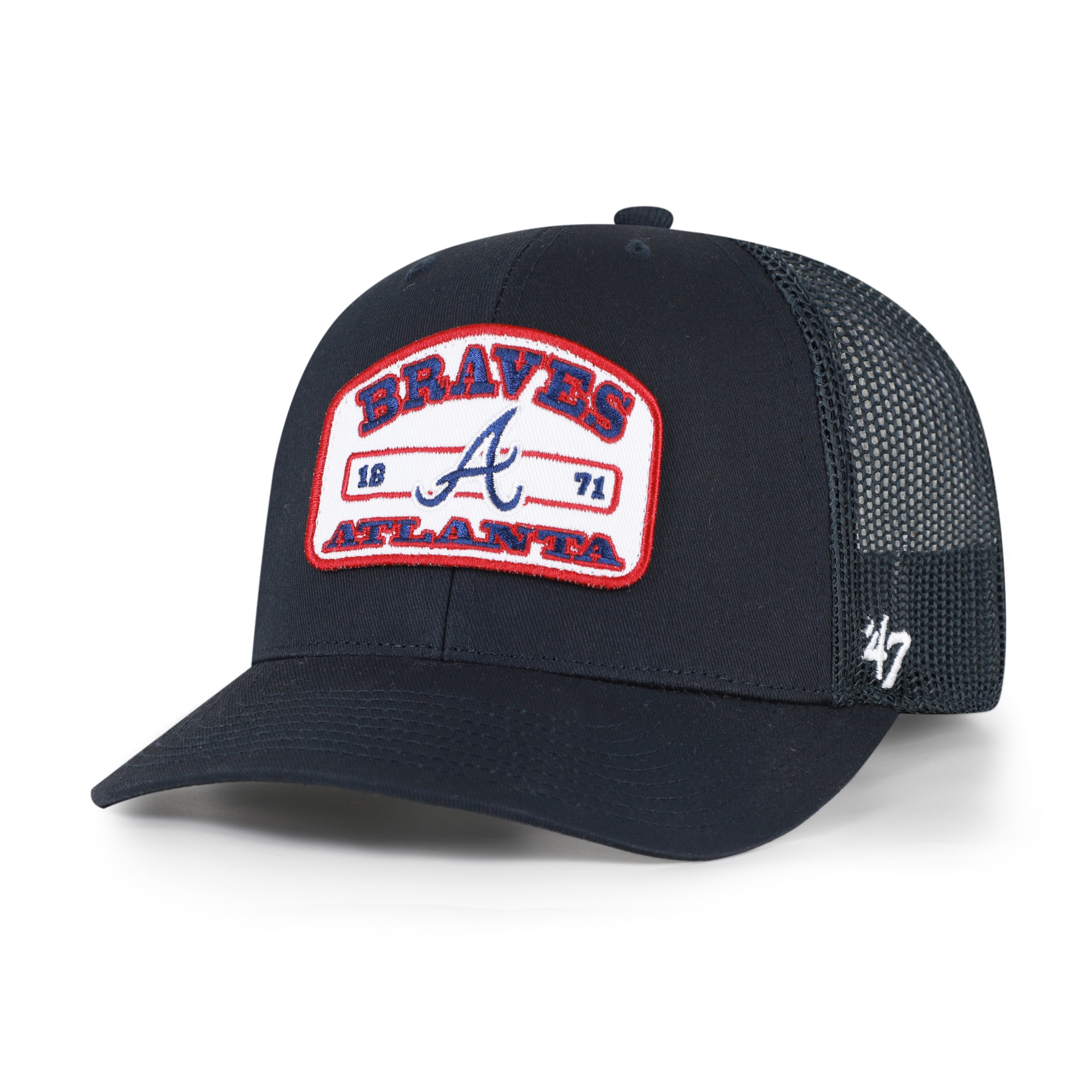 Men's '47  Navy Atlanta Braves Roadway Trucker Adjustable Hat