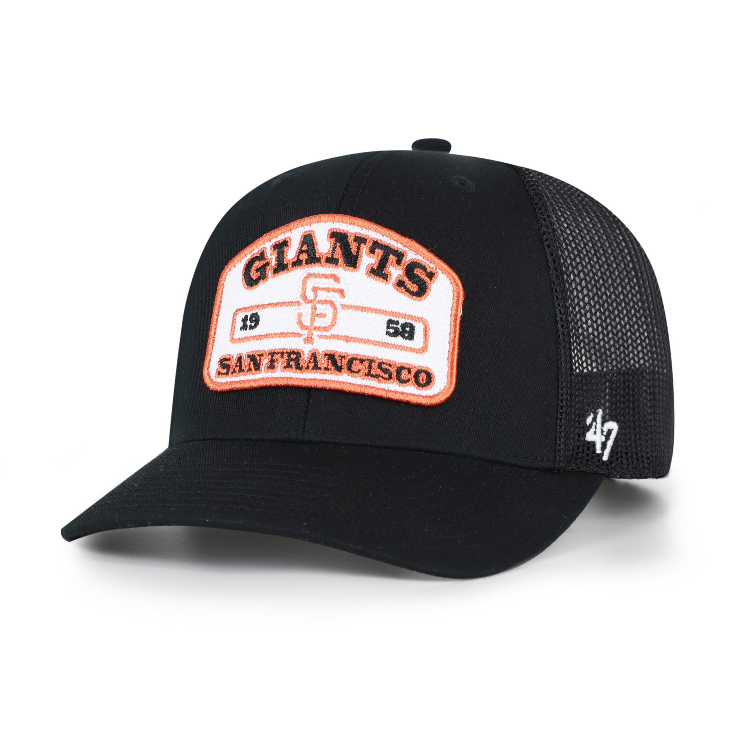 Men's '47  Black San Francisco Giants Roadway Trucker Adjustable Hat