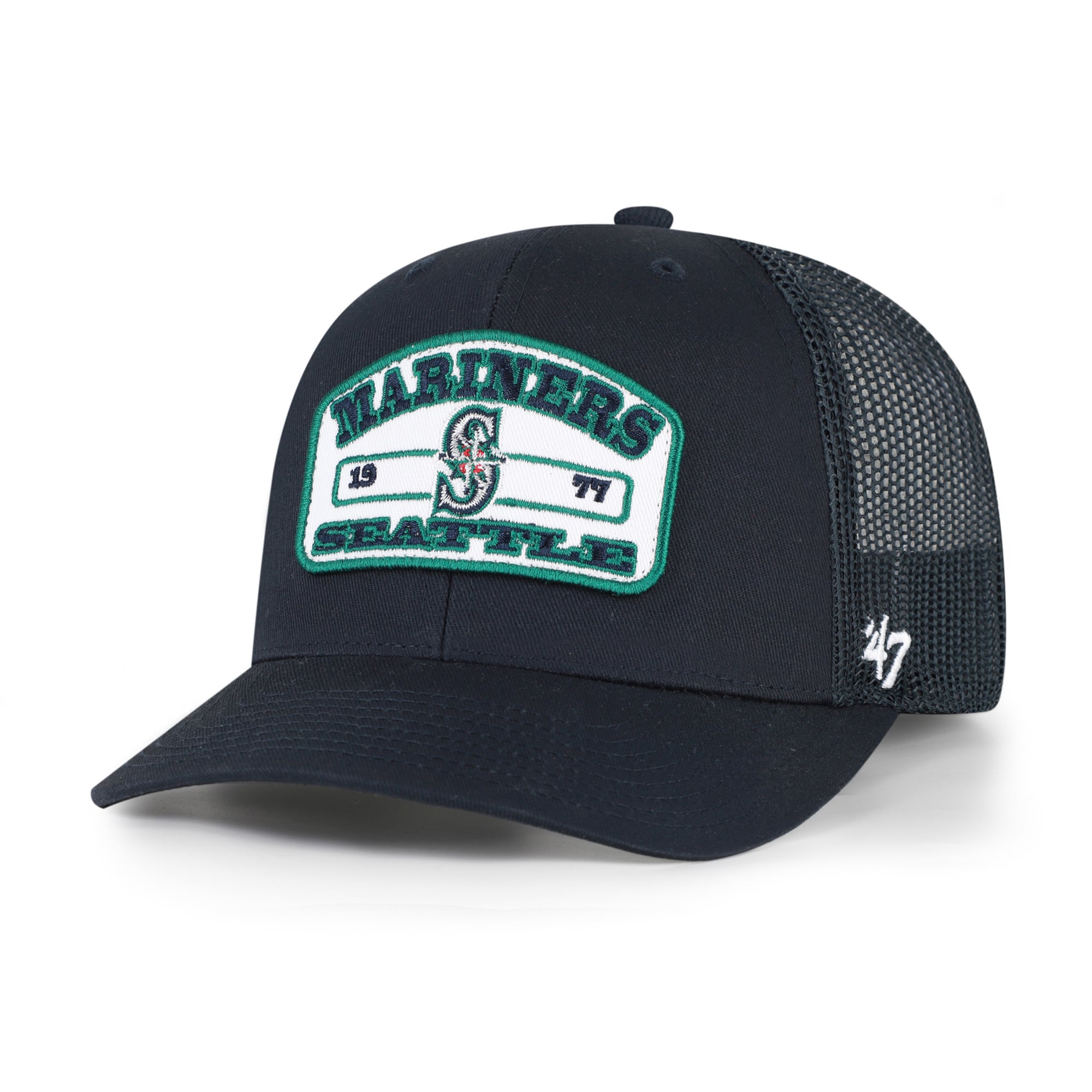 Men's '47  Navy Seattle Mariners Roadway Trucker Snapback Hat