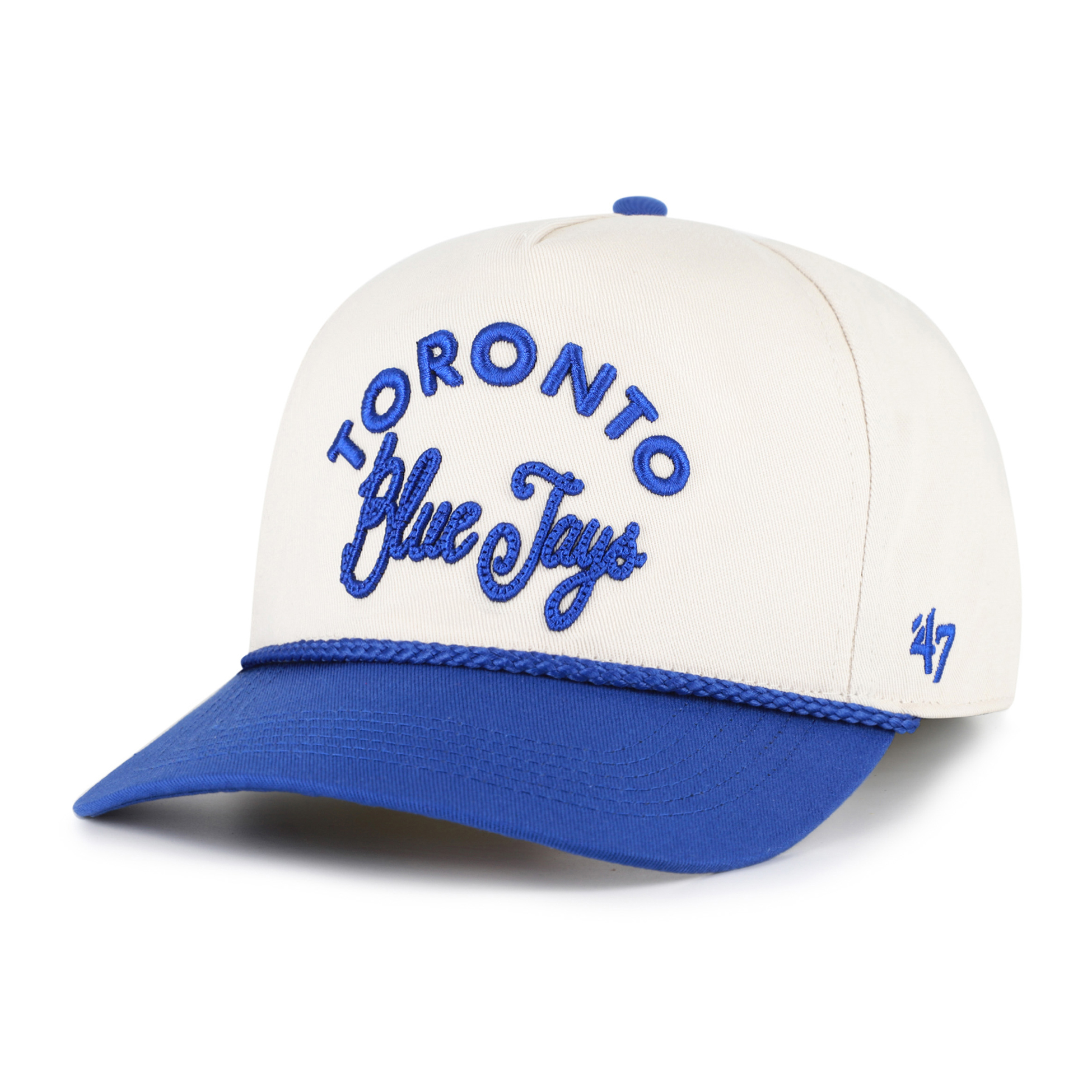 Unisex '47 Natural/Royal Toronto Blue Jays Rope Script Hitch Adjustable Hat