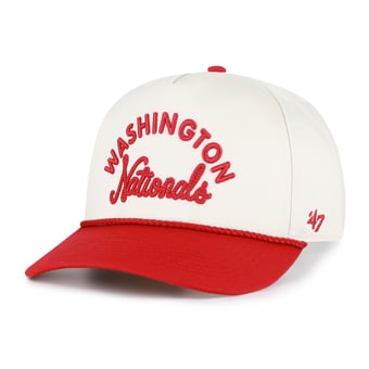 Unisex '47 Natural/Red Washington Nationals Rope Script Hitch Adjustable Hat