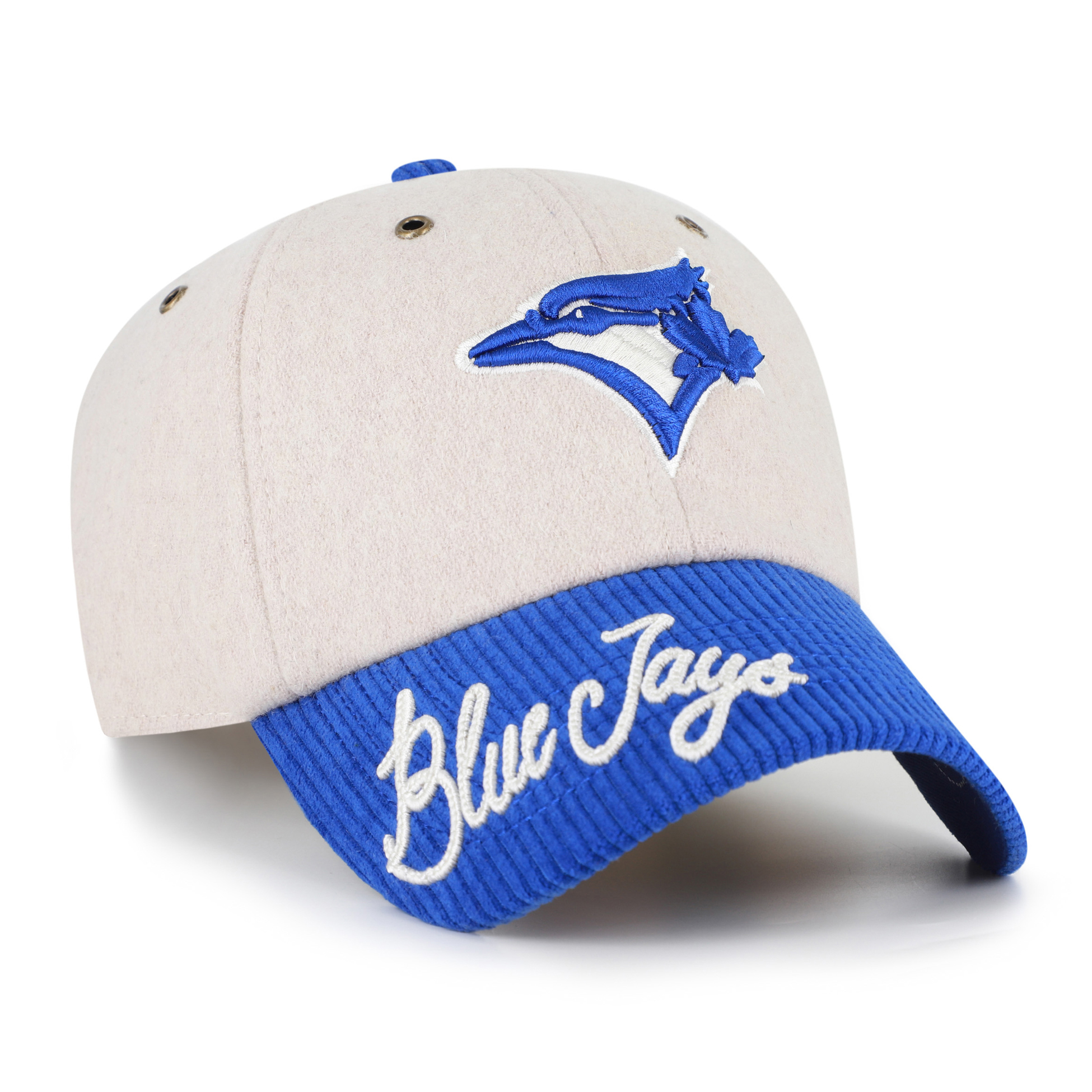 Men's '47 Natural/Royal Toronto Blue Jays Rope Script Clean Up Adjustable Hat