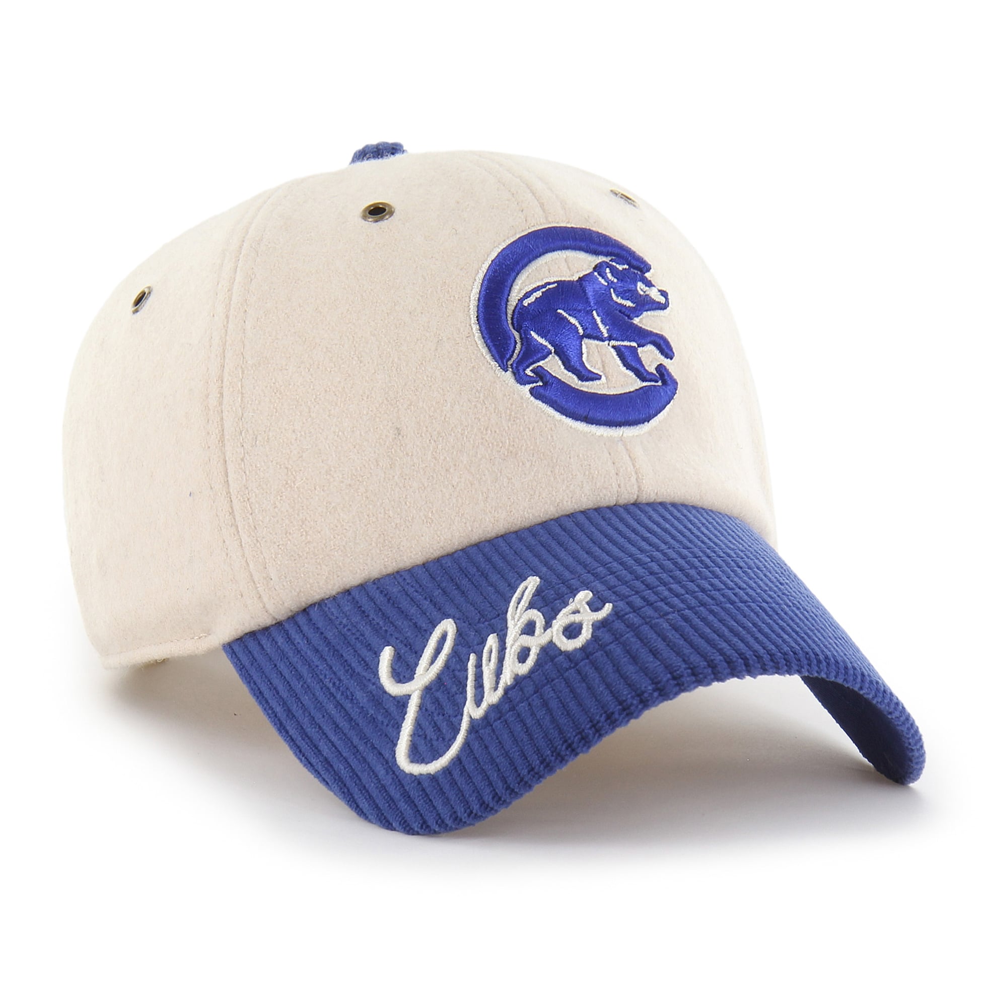 Women's '47 Natural/Royal Chicago Cubs Rope Script Clean Up Adjustable Hat