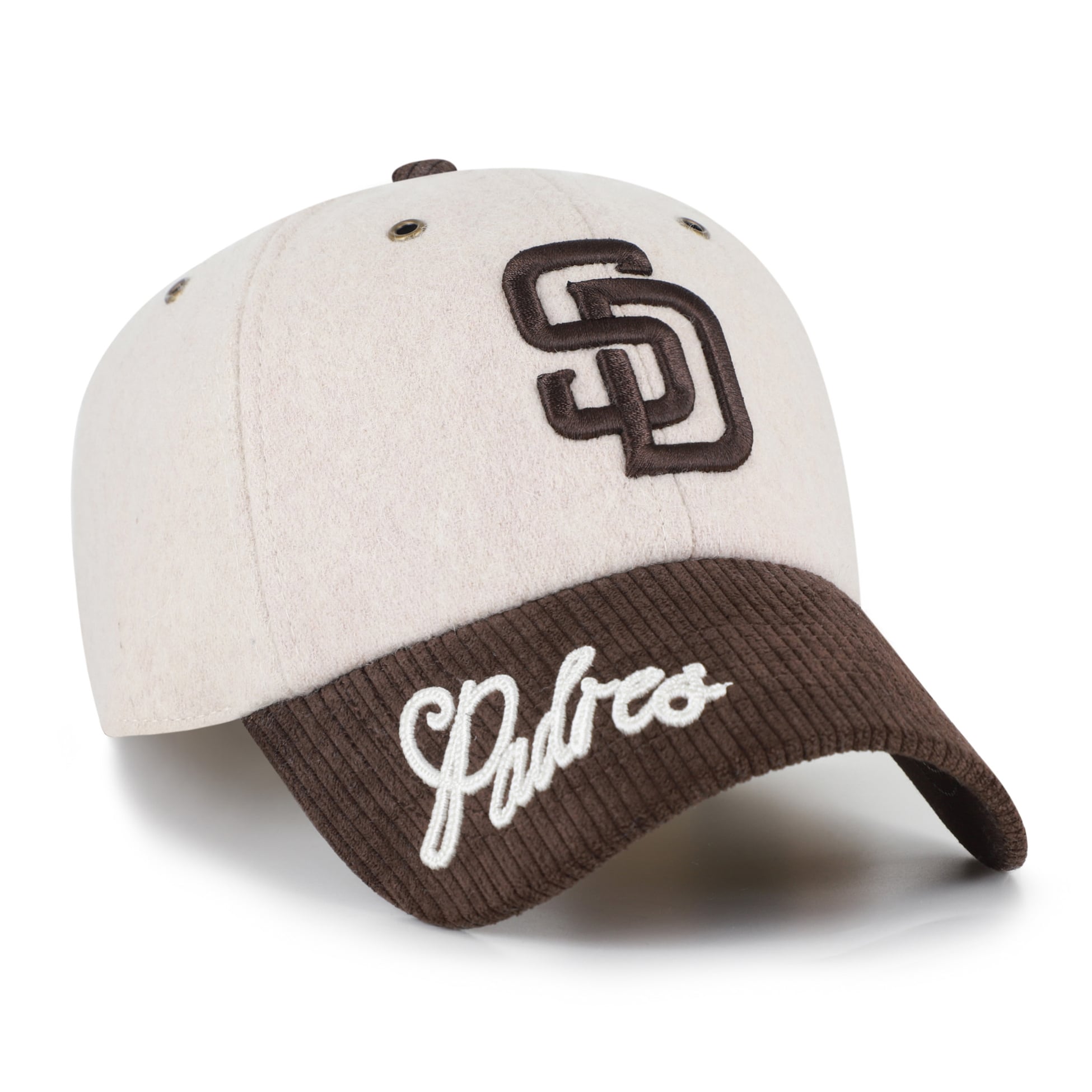 Women's '47 Natural/Brown San Diego Padres Rope Script Clean Up Adjustable Hat