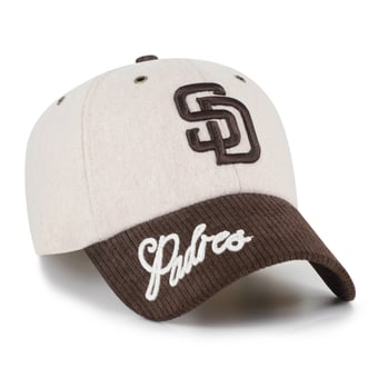 Women's '47 Natural/Brown San Diego Padres Rope Script Clean Up Adjustable Hat