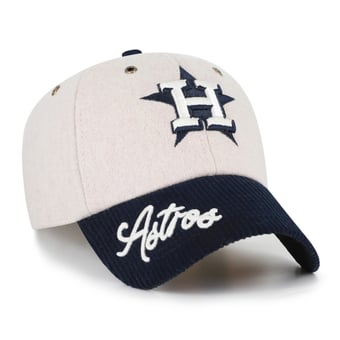 Women's '47 Natural/Navy Houston Astros Rope Script Clean Up Adjustable Hat