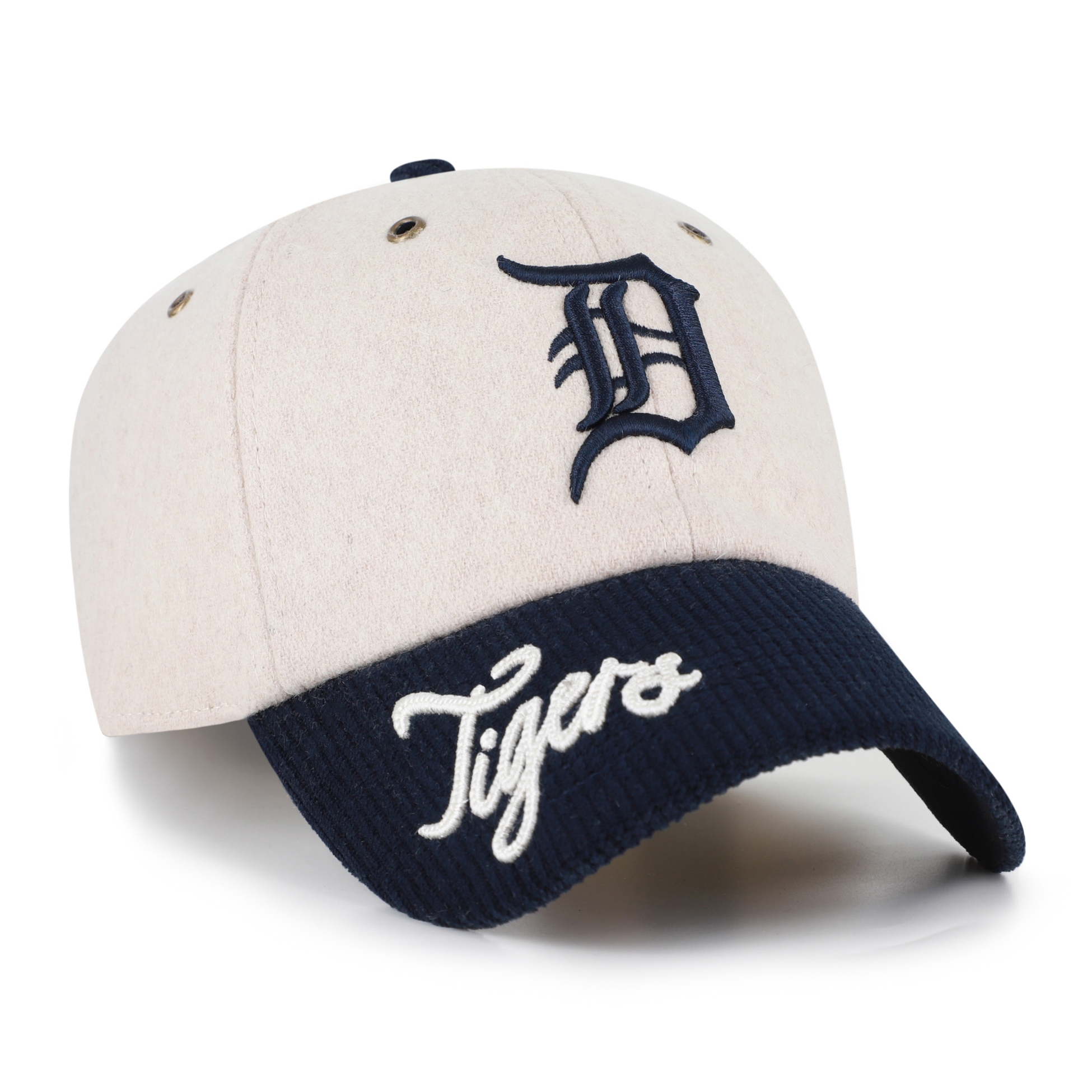 Women's '47 Natural/Navy Detroit Tigers Rope Script Clean Up Adjustable Hat
