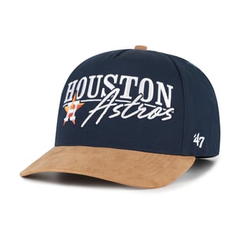 Men's '47 Navy/Light Brown Houston Astros Scribe Line Hitch Adjustable Hat