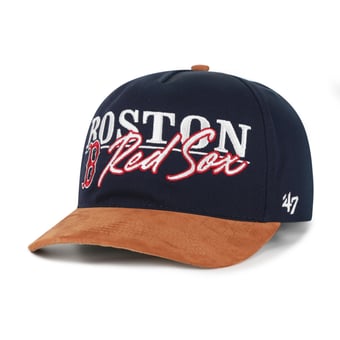 Men's '47 Navy/Light Brown Boston Red Sox Scribe Line Hitch Adjustable Hat