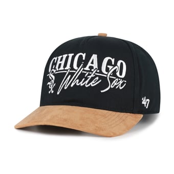 Men's '47 Black/Light Brown Chicago White Sox Scribe Line Hitch Adjustable Hat