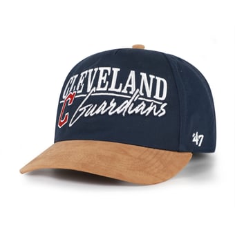Men's '47 Navy/Light Brown Cleveland Guardians Scribe Line Hitch Adjustable Hat