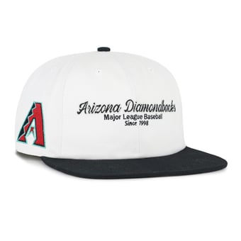 Men's '47 White/Black Arizona Diamondbacks Script Stack Relaxed Captain Snapback