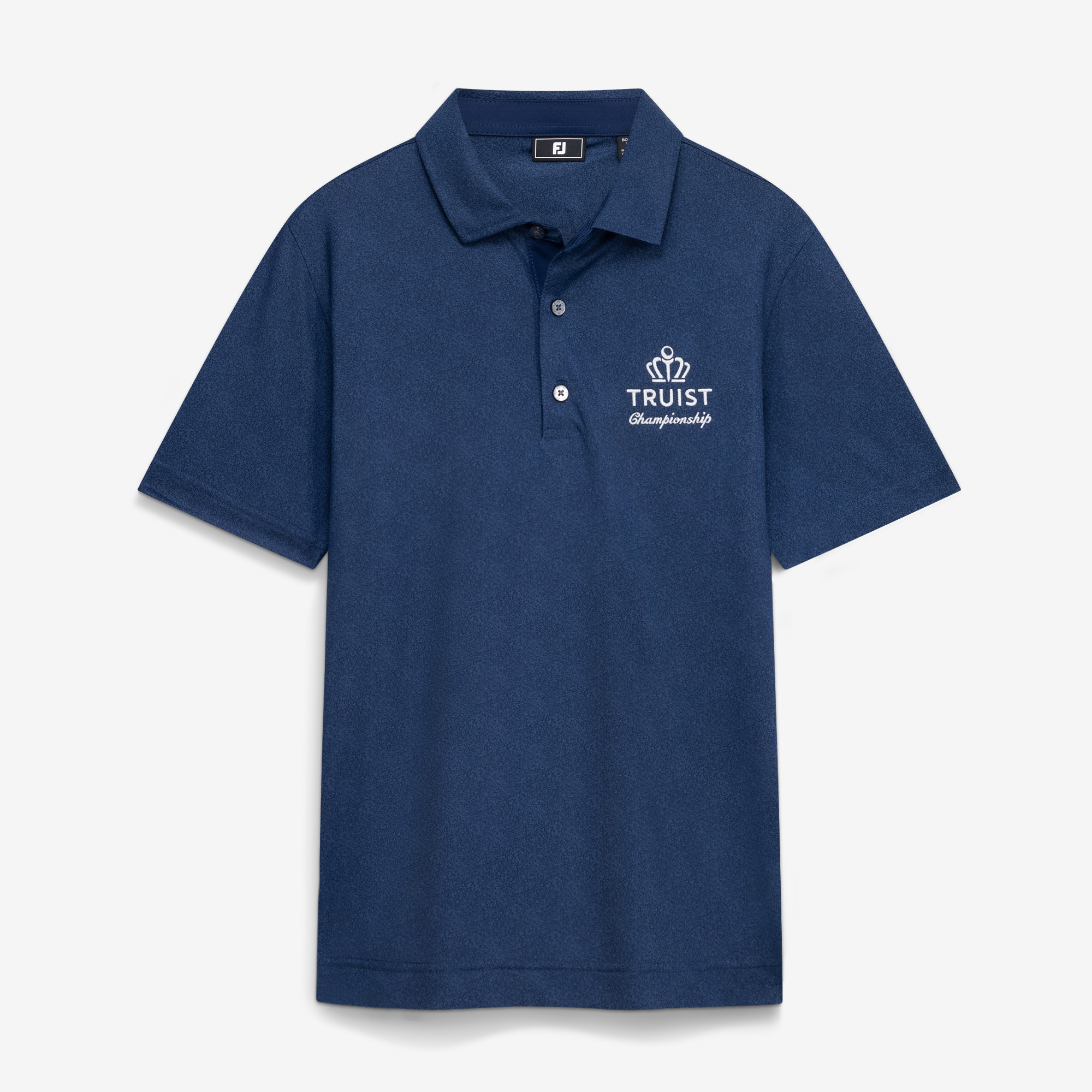 Youth FootJoy Navy Truist Championship Speckle Print ProDry Polo Youth FootJoy Navy Truist Championship Speckle Print ProDry Polo