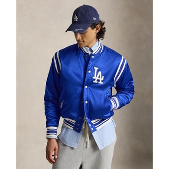 Polo Ralph Lauren  Royal Dodgers Full-Snap Satin Jacket