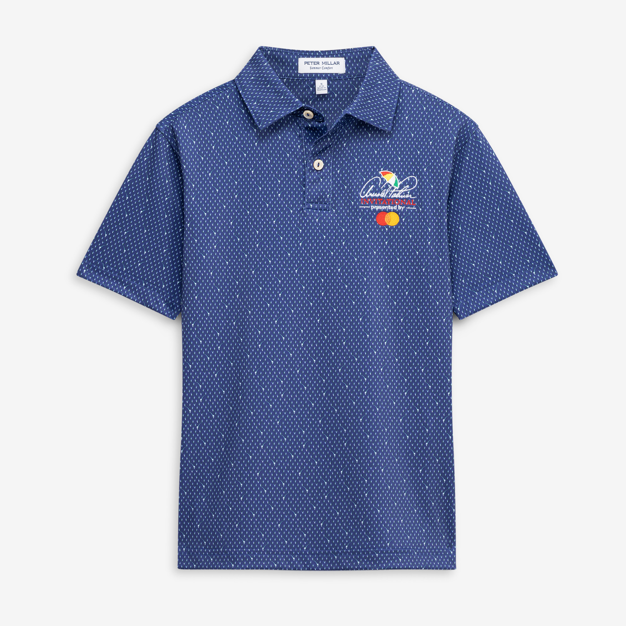 Youth Peter Millar Navy Arnold Palmer Invitational In The Rough Performance Jersey Polo Youth Peter Millar Navy Arnold Palmer Invitational In The Rough Performance Jersey Polo
