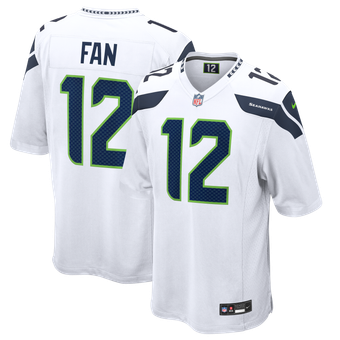 Men's Nike 12s White Seattle Seahawks Game Jersey
