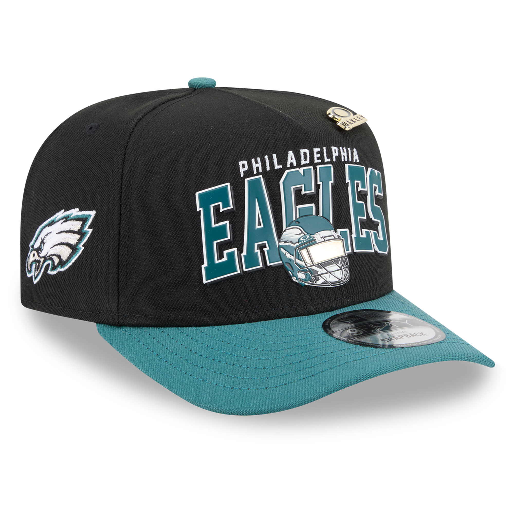 Men's New Era x Oakley  Black Philadelphia Eagles 9FIFTY Snapback Hat