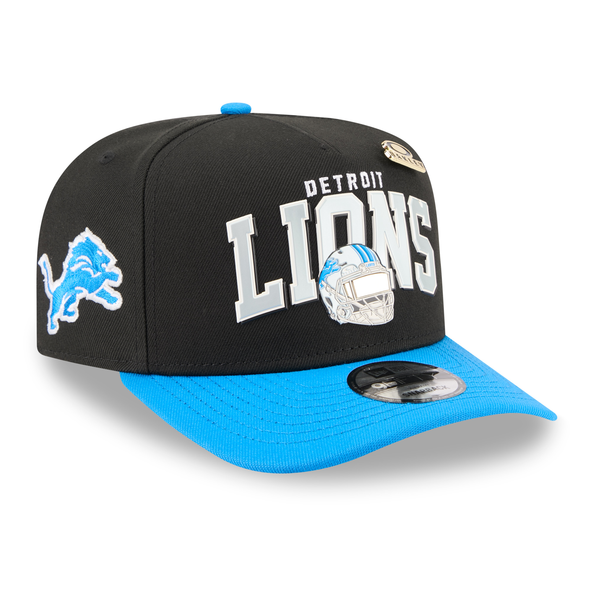 Men's New Era x Oakley Black Detroit Lions 9FIFTY A-Frame Snapback Hat