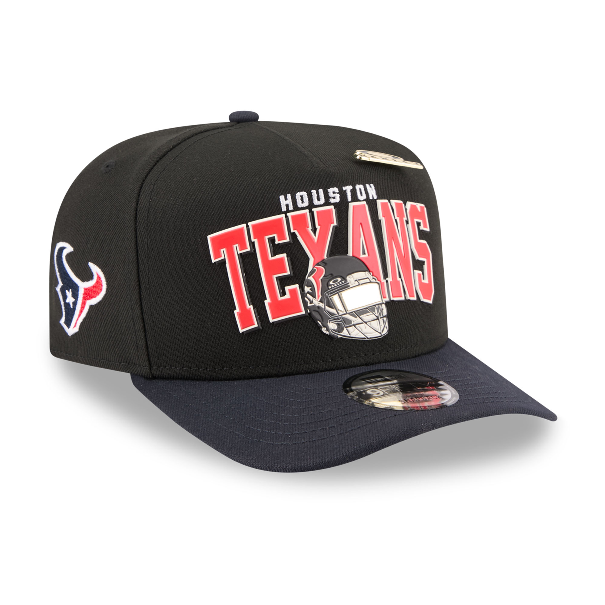 Men's New Era x Oakley  Black Houston Texans 9FIFTY Snapback Hat