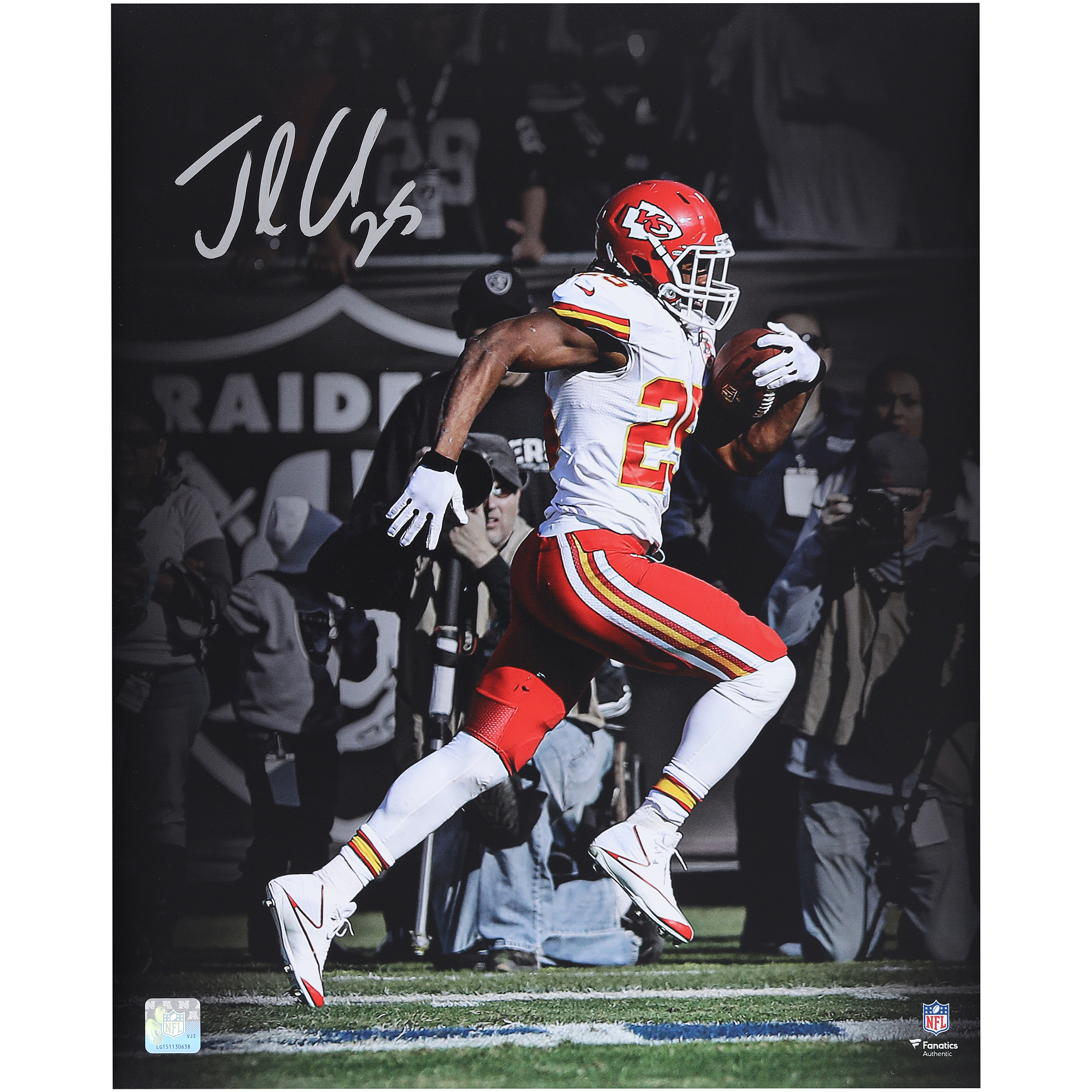 Jamaal Charles Kansas City Chiefs Autographed 16" x 20" Four Receiving Touchdown Game Spotlight Photograph