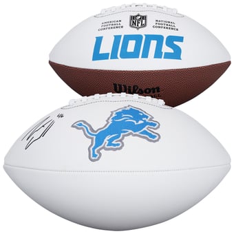Jack Campbell Detroit Lions Autographed Wilson White Panel Football