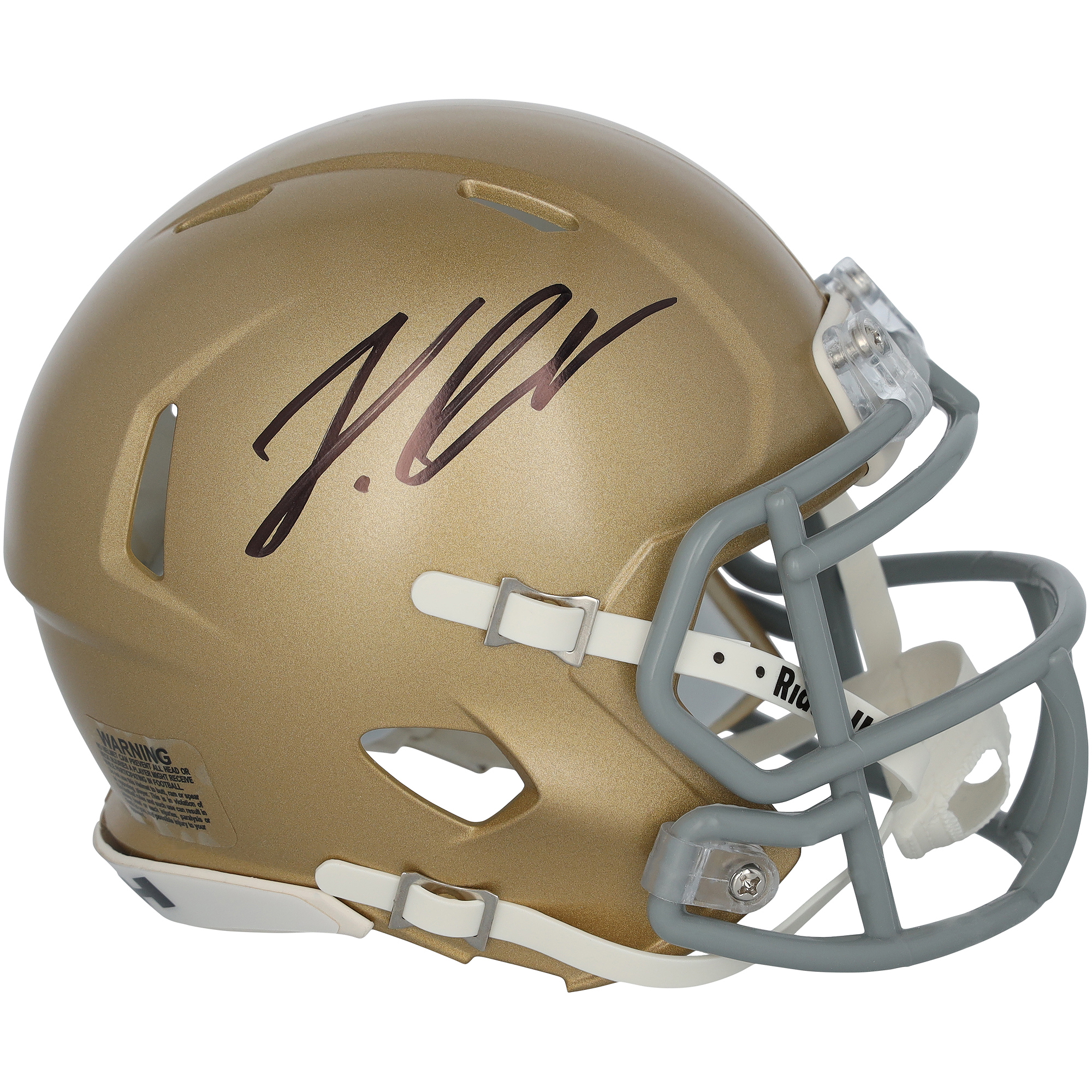 Jeremiyah Love Notre Dame Fighting Irish Autographed Riddell Speed Mini Helmet