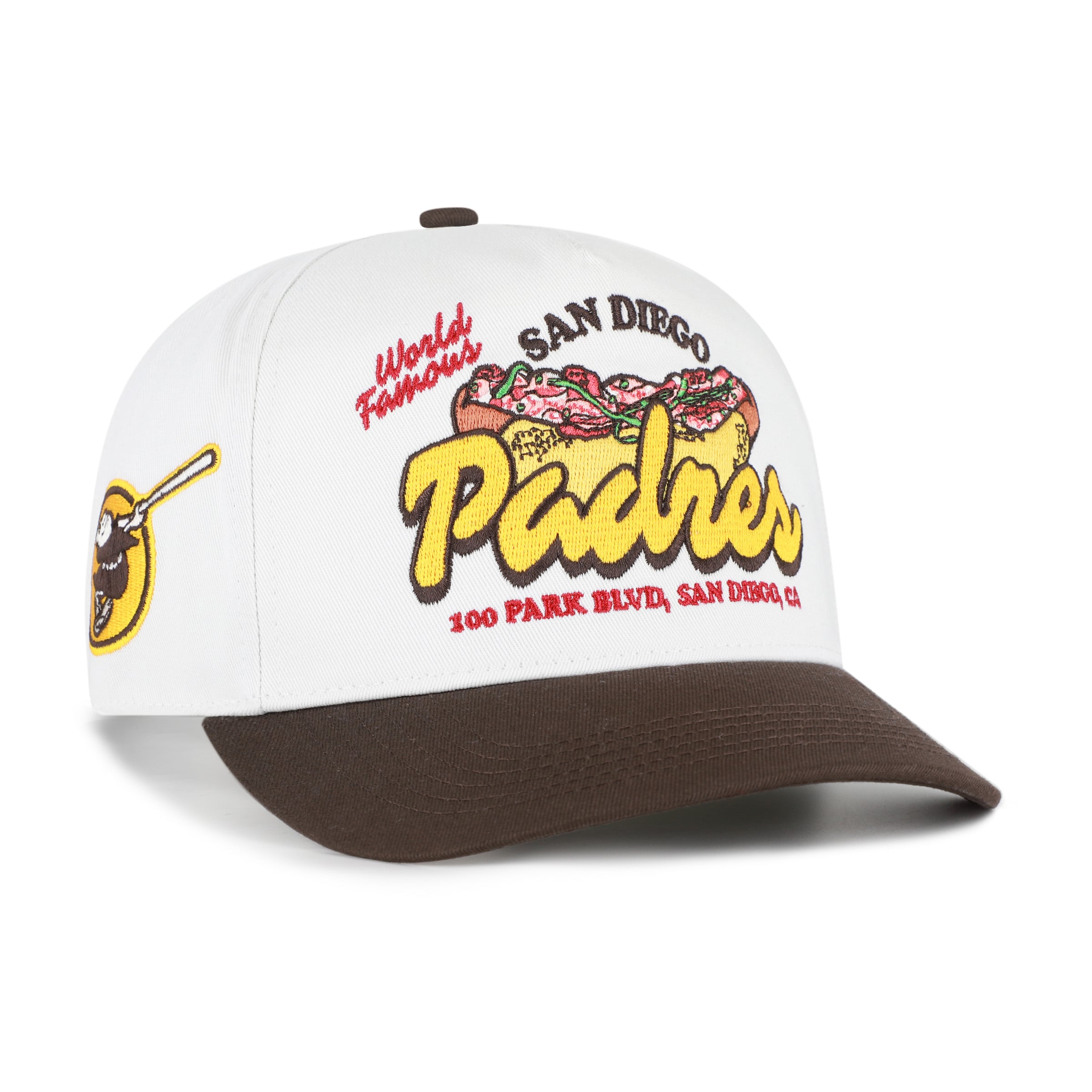 Men's '47 White/Brown San Diego Padres Glizzy Collection Hitch Adjustable Hat