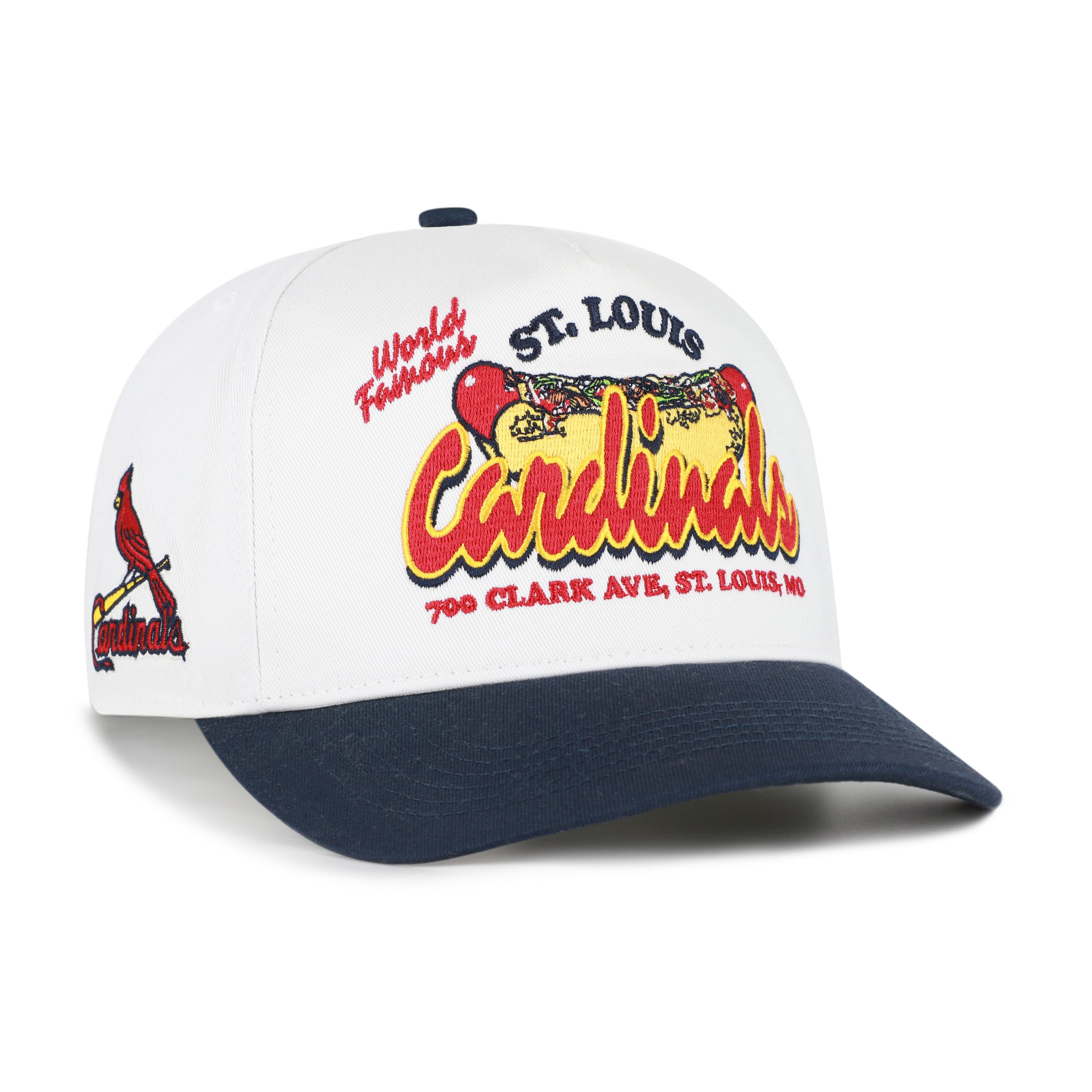 Men's '47 White/Navy St. Louis Cardinals Glizzy Collection Hitch Adjustable Hat