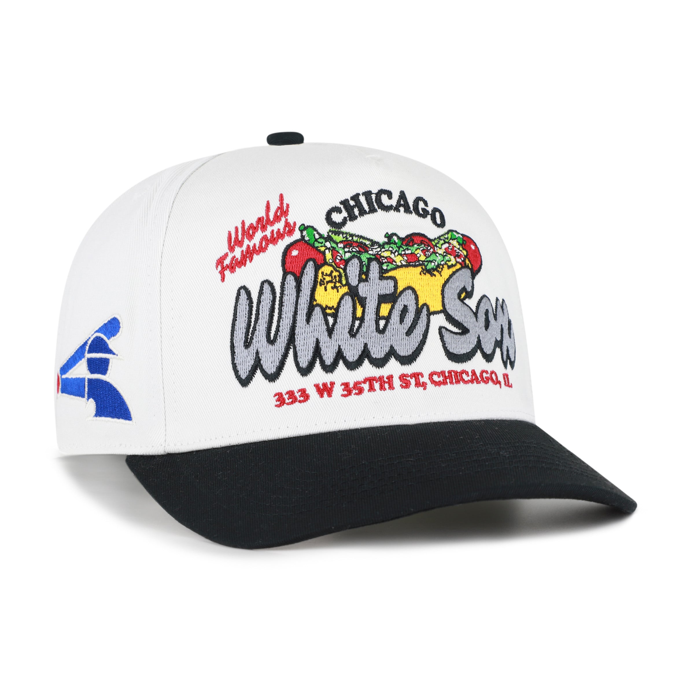 Men's '47 White/Black Chicago White Sox Glizzy Collection Hitch Adjustable Hat