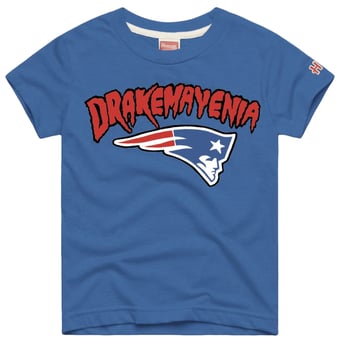 Youth Homage Drake Maye Royal New England Patriots  Drakeamayenia Tri-Blend T-Shirt