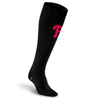 Unisex PRO Compression Black Philadelphia Phillies Over-the-Calf Medium Graduated Compression Socks