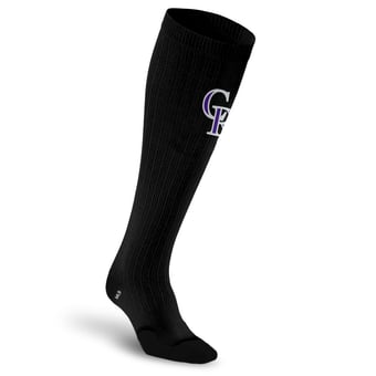 Unisex PRO Compression Black Colorado Rockies Over-the-Calf Medium Graduated Compression Socks