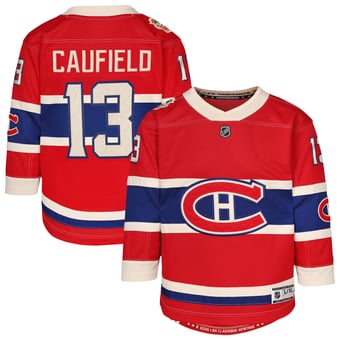 Youth Outerstuff Cole Caufield Red Montreal Canadiens 2026 NHL Heritage Classic Premier Player Jersey